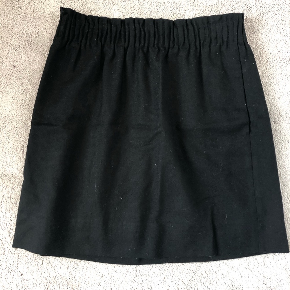 JCrew black wool skirt